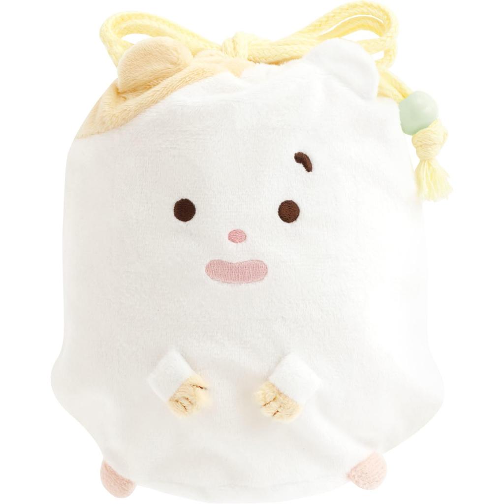 San-X Hamuchima Elke Dag "Hamuchima Ontmoet Kleine Gelukjes" Pluche Trekkoordtas CA78301 H180 x B170 x D70mm