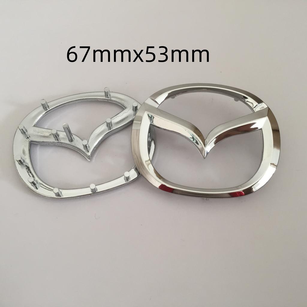 1pcs 3D ABS for Mazda 57x45mm 67x53mm Car Steering Wheel covers emblem Sticker steer wheel Badge Decal styling auto Accessories