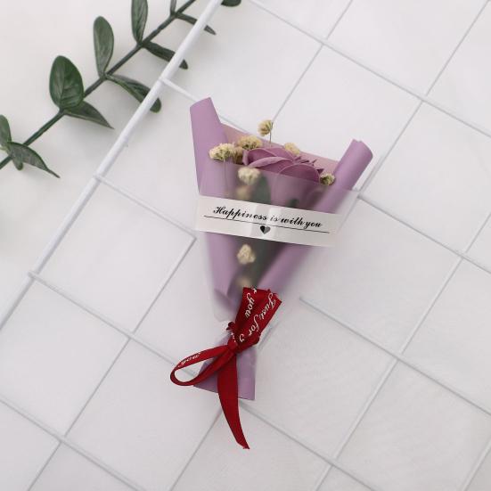 Valentine's Day Fake Mini Bouquet Artificial Aromatherapy Soap Rose Bouquet Simulation Dried Baby Breath Flower Gifts for Mom Women Wife