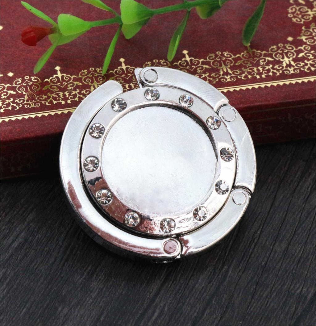 

Foldable 25mm Bag Hook Table Hanger with Gemstone Base, 35g