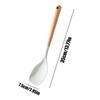 Spatula Spoon Flexible Non-Stick Silicone Utensil Wooden Handle Mixing Spatula For Kitchen Baking Mixing Scraping Serving Frying