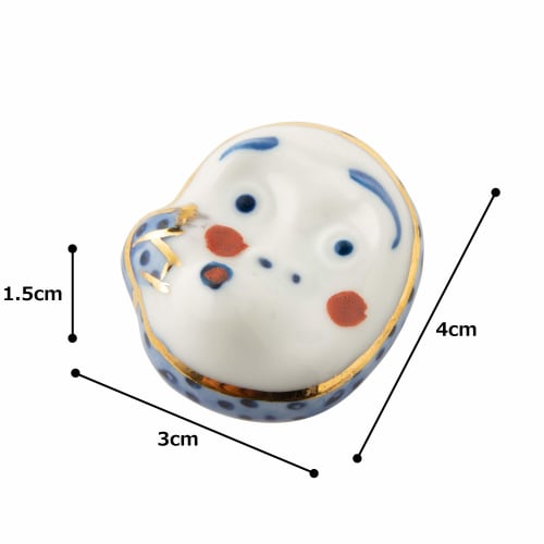 TAMAKI Chopstick Rest, Hyottoko Design, White, 3.8 X 3.3 X 1.5 Cm, Made In Japan, T-753613