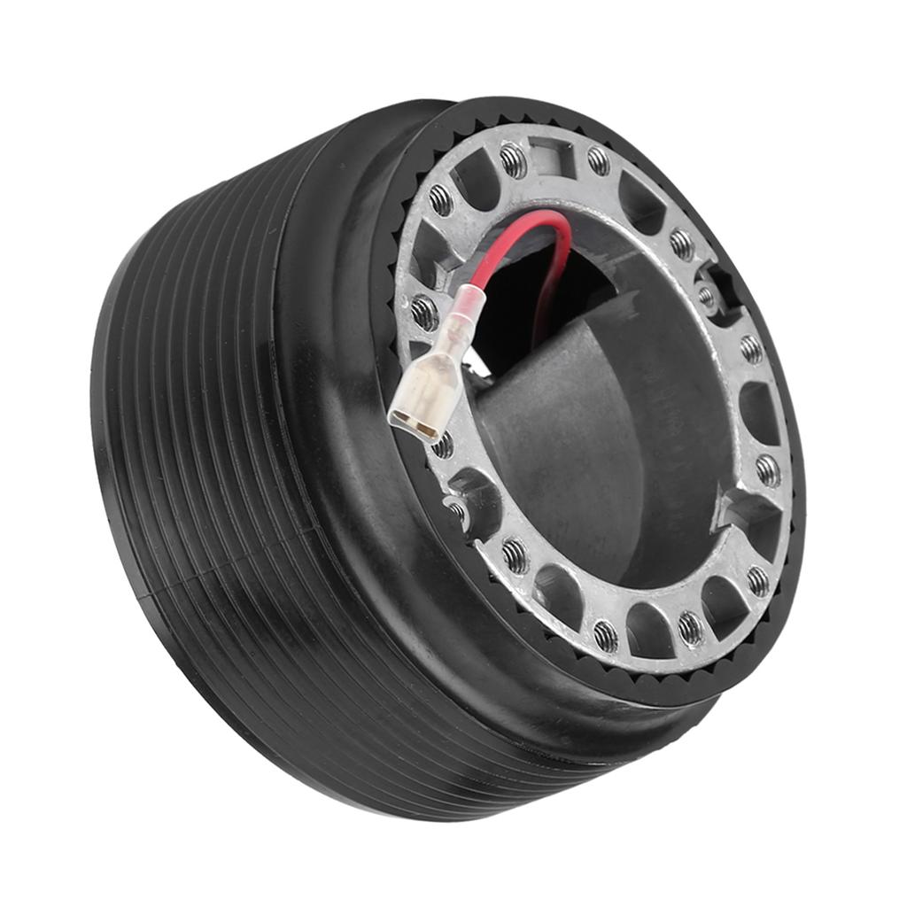 Stee Wheel Hub Adapter, Aluminum 6- Racing Stee Wheel Adapter Quick Relse Kit for 323 Miata MX3 MX5 MX6, Black