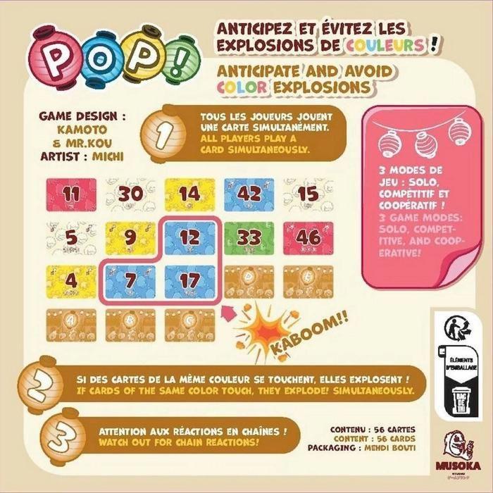 Jeu de société - Pop! - Multicolore - 1 à 5 joueurs - À partir de 8 ans