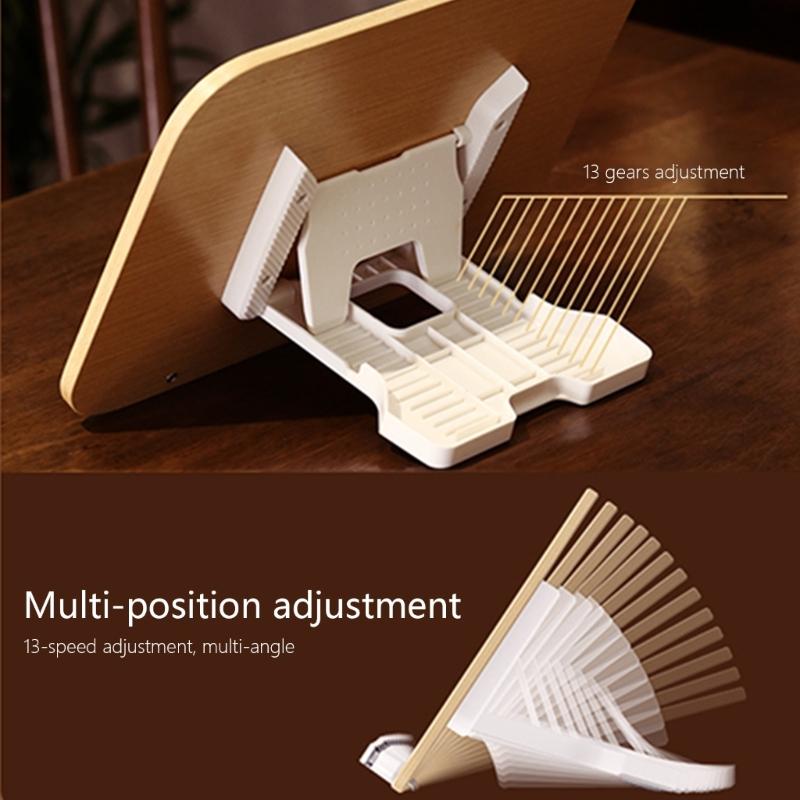Book Holder 13.5x9.3in Foldable Stand for Reading with Page Holder Clip Mutifunctional Adjustable Stand Hold Books