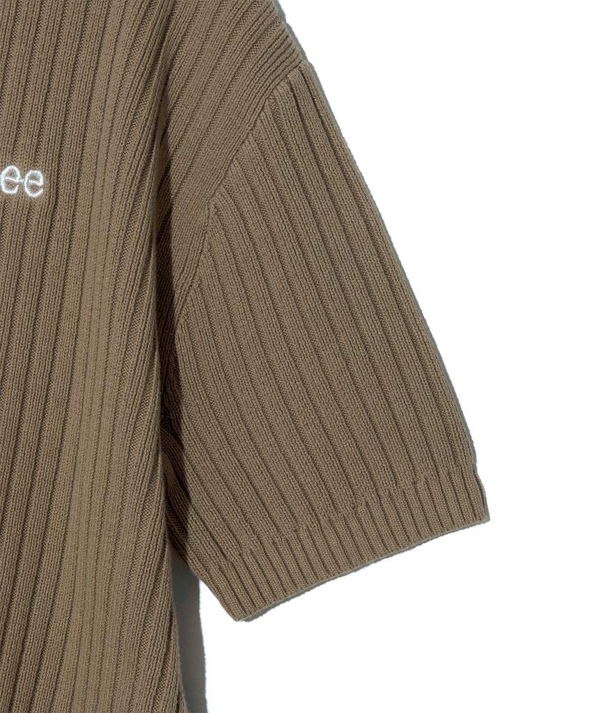 LEE Round Neck Short Sleeve Knit Beige