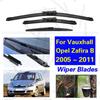 For Vauxhall Opel Zafira B 2005 - 2011 Wiper Front Rear Wiper Blades Windshield Windscreen Window Brushes 2009 2010 28"+22"+14"