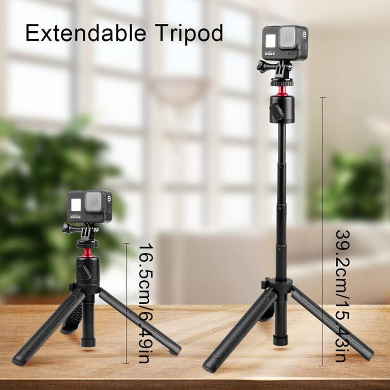 Mini Tripod Smartphone Action Camera GoPro DJI Osmo Mobile Desktop Selfie Stick Handheld Stand Adjustable 22-45cm