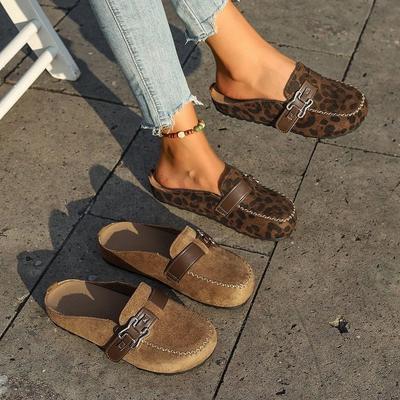 Causal Cork Footbed Clogs for Women Memory Foam Arch Support Platform Slippers Women's Lightweight Slip-ons Mules Shoes Vegan Suede Clogs Sandals