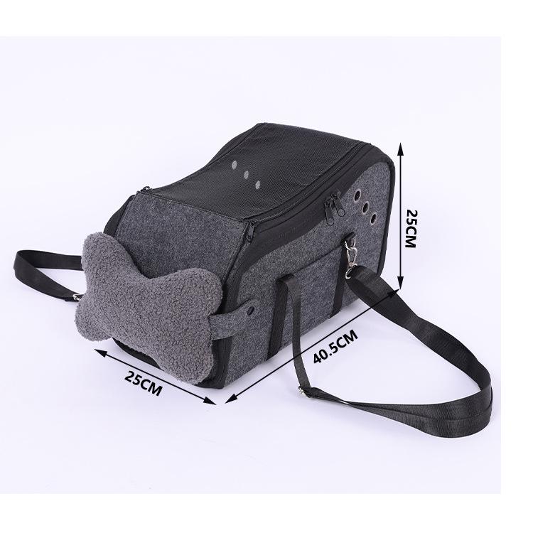 Car Dog Seat for Small Puppies - In-Car Center Console Pet Seat