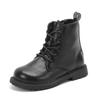 Kids Boys Boots Fashion Color PU Leather Shoes Autumn Winter For Children Boots Black Brown