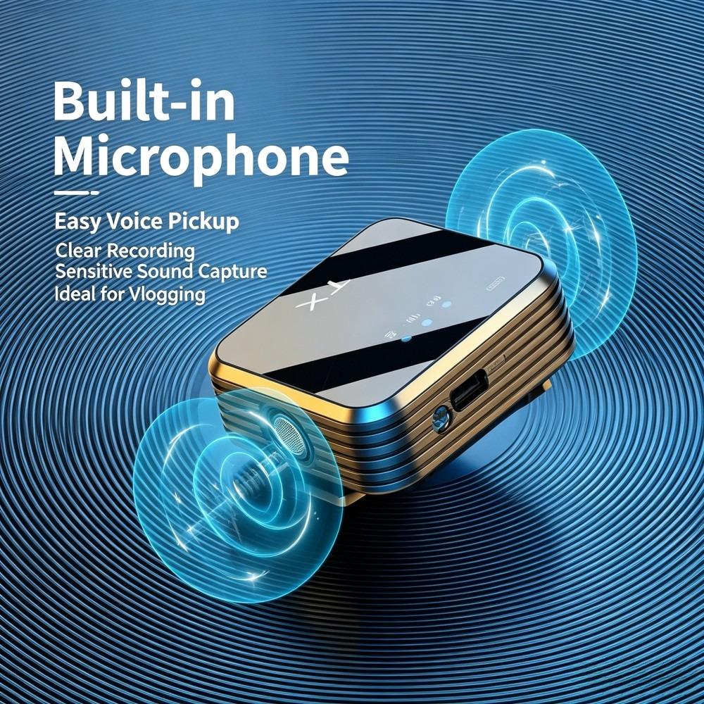3-in-1 Universal Wireless Lapel Microphone, Noise Reduction Mic For Live Shooting, Compatible With iOS, Android, Computer
