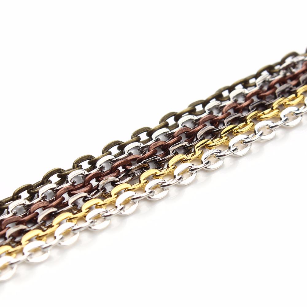 10m/lot Chains Bulk Chains Necklace Chains Link Chains For Jewelry Making DIY Supplies Bulk Jewelry Findings Handmade Supplies