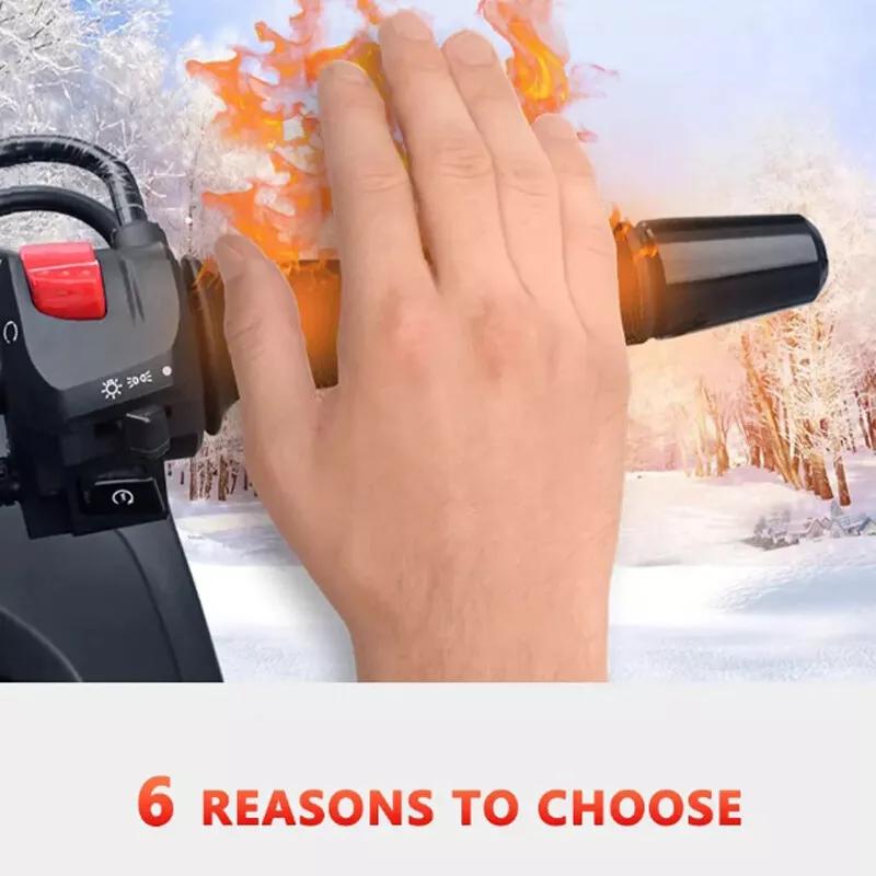 2pcs USB Warmer Electric Heated Motorcycle Handgrips 3 Gear 5V 2A Grip Cover Anti Vibration Anti Slip Fast Heating Kits