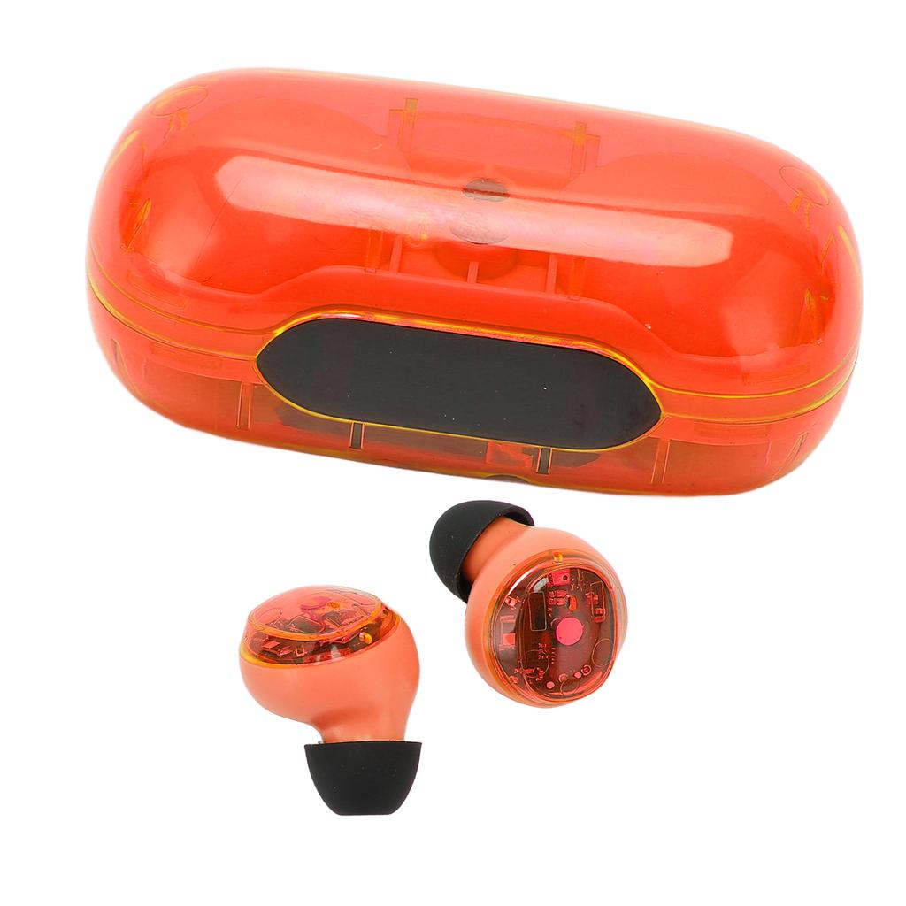 Bluetooth 5.2 Earbuds LED Digital Display Portable HiFi IPX5 Waterproof Wireless Earphones for Sports Music Red