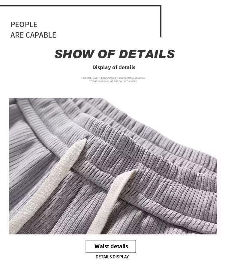 Pánské letní ležérní bílé tepláky s širokými nohavicemi – trendy volný střih High Street