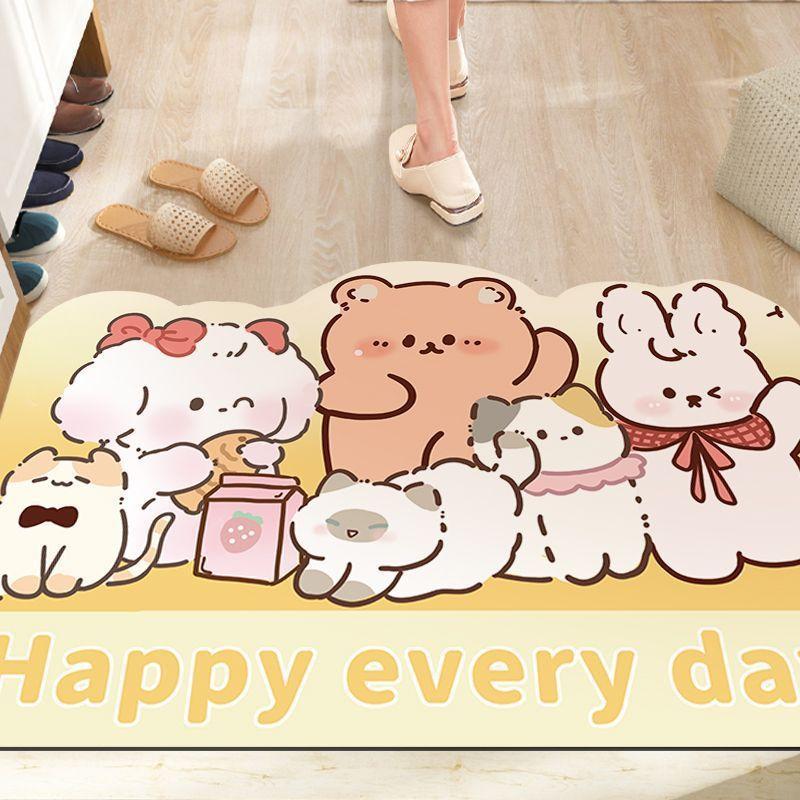 Cartoon Can Love The Home Door Mat Door Dirty Anti-slip Mat Into The Door Porch Can Be Cut Carpet