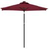 Red Sun Umbrella with Steel Pole 225x225x212 Cm