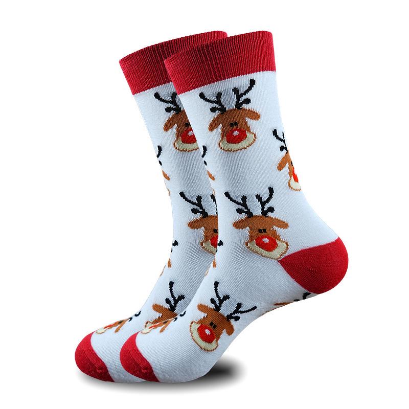 50 Christmas Stocking Styles: Autumn/Winter Cartoon Mid-Calf Socks, Perfect Holiday Gift