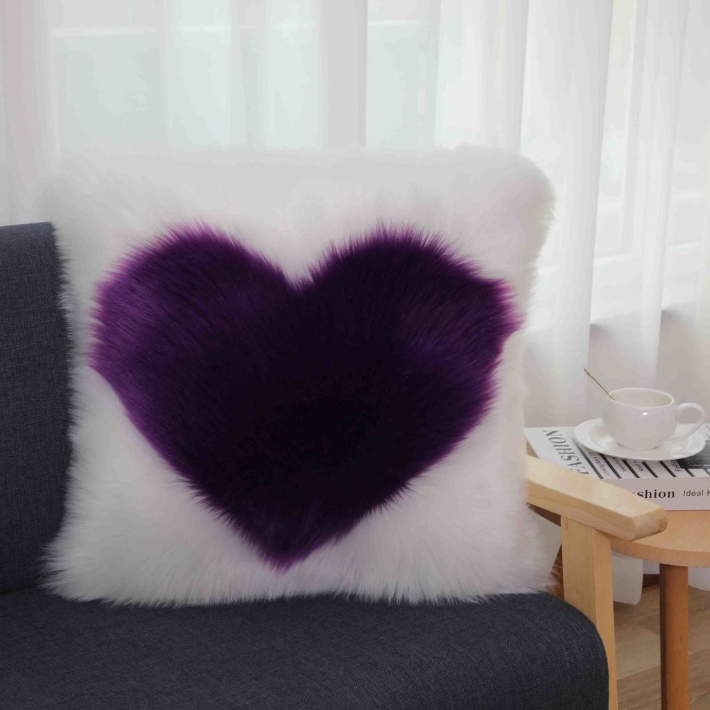Flauschiger Kissenbezug aus Fell, langer Kissenbezug aus Plüschwolle, dekorativer weicher Kissenbezug für den Winter für Schlafsofa, Dekokissen