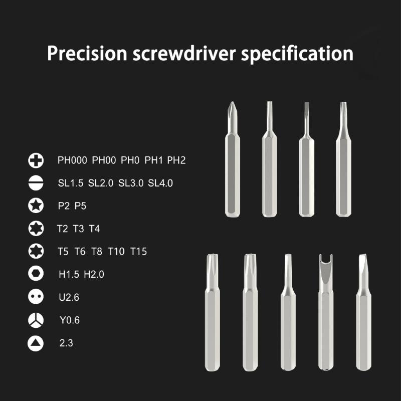 Precisions Screwdriver Set 25Piece Professional Electrical Screwdriver Set Insulation Handle Magnetic Bit