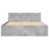 Bed Frame with Headboard Concrete Grey 120x200 cm Engineered Wood