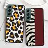 Leopard Print Pink Phone Case For Samsung Galaxy S22 S25 Ultra S21 S10 Plus S26 Edge S20 S23 S24 FE Cover Silicone Soft TPU