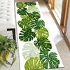 1Pcs Large Monstera Leaf Non-Slip Washable Area Rug Runner for Entryway, Living Room, Bedroom & Patio