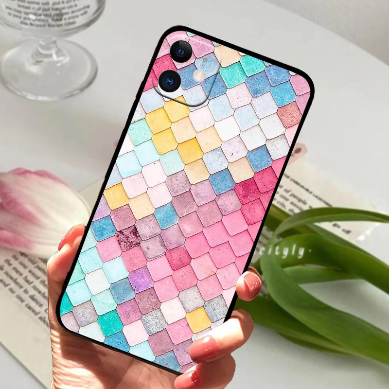 For iPhone 12 Cases A2403 Matte Soft Silicone TPU Phone Covers For iPhone 12 Mini Animal Pattern Coque Bumper A2399 Fundas