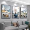 Nordic Minimalist Triptych: Modern Decorative Wall Art for Living Room, Bedroom, or Dining Area