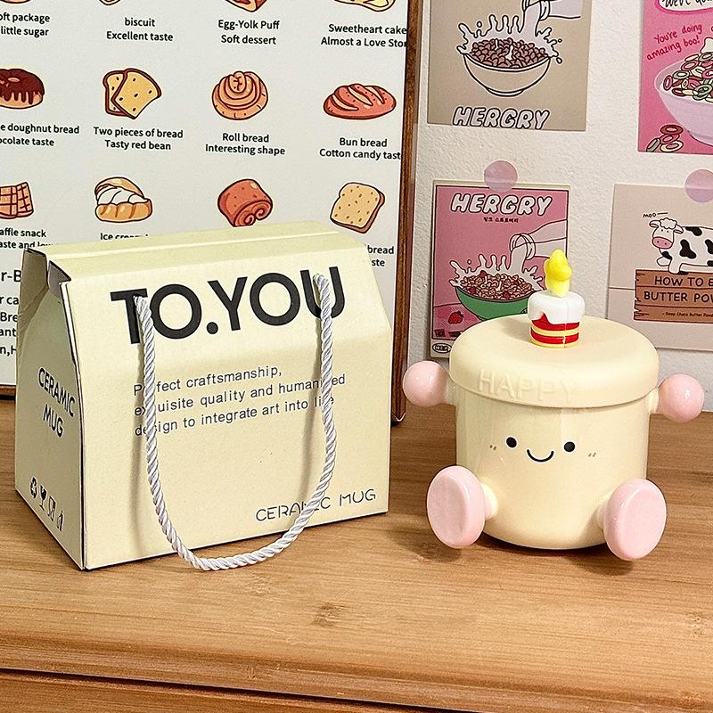 Cute Cup Ceramic Mug Souvenir Water Cup Household Couple Cup Birthday Gift Girls Teacher's Day Gift