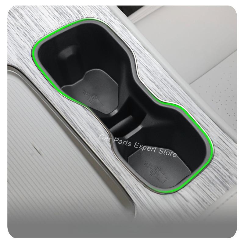 Silicone Car Cup Holder Anti-slip Protector Mat for NIO ES7 -2024 Center Console Cup Wear-resistant Mat Interior Accessories