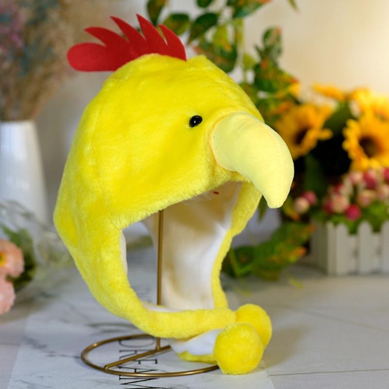 Kids Animal Hat Bomber Hat Trapper Hat Animal Earflap Hat Drama Props For Kid Rabbit Pig Raccoon Rooster Frog