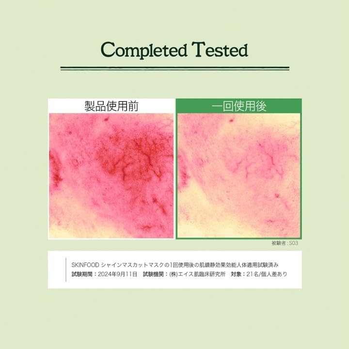 SKINFOOD Shine Muscat Cica Mask Phase Pack Korean Pack Sheet Mask Korean Skincare Face Mask (10 sheets)