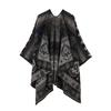Women's Ethnic Shawl: Northwest Travel Cape, Thick Warm Scarf Cloak