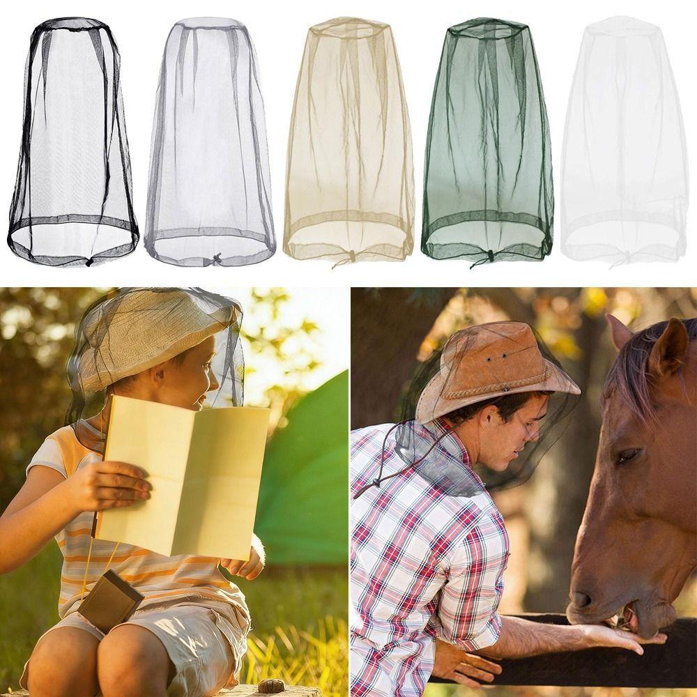 Lightweight Mosquito Head Nets Breathable Mosquito Net Cap Gardening Hat Head Mesh Covers  Outdoor