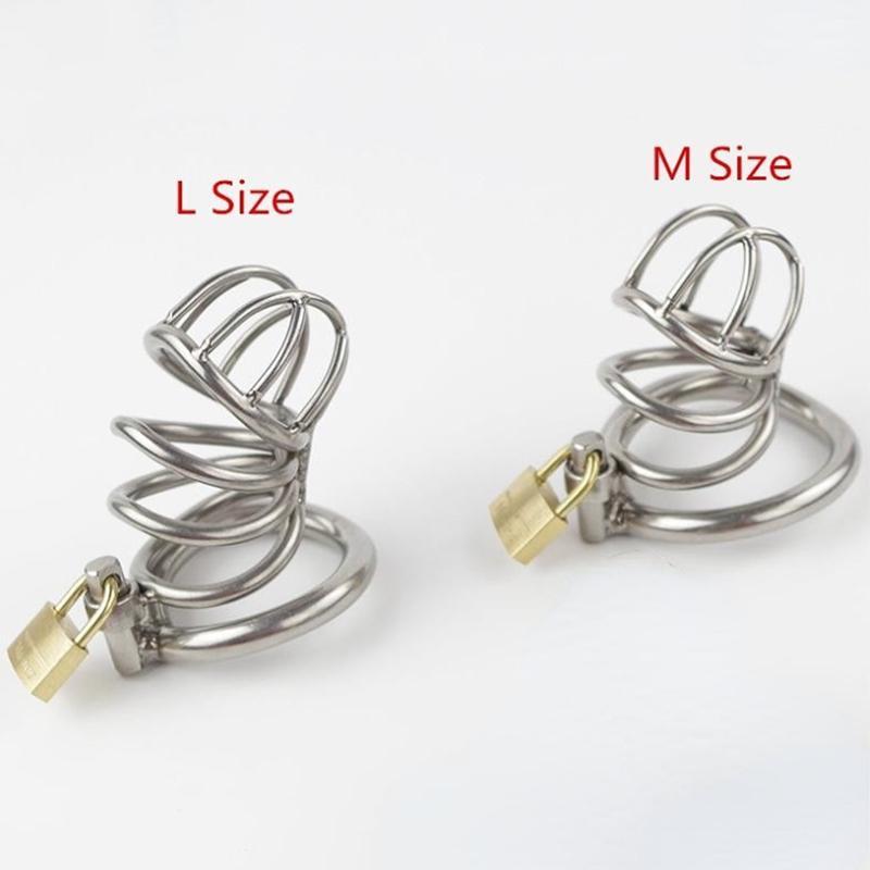 Stainless Steel Male Chastity Cage Cock Lock