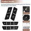 Set of 12 Car Seat Memory Door Lock Unlock Button Sticker Adjust Switch Button for Mercedes-Benz a Class 2013-2017 Interior Trim Accessory Black