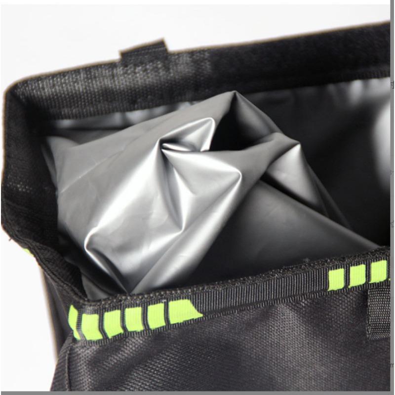 Foldable Car Trash Can with Storage Pockets - Waterproof, Leakproof, Hanging Garbage Bin for Auto, Outdoor Camping Trash Can