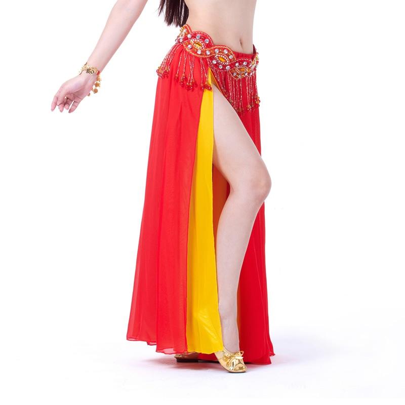 Women Belly Dance Costume Chiffon Skirt Slik Skirt Dress