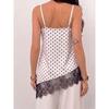 V Neck Irregular Lace Spliced Loose Camisole Tank Top
