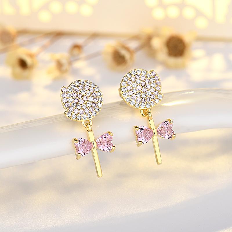 Small Earrings To Raise The Ear Female Personality Simple Cold Wind Earrings Advanced Sense of Jewelry Temperament Sweet Girl Cute Cat Earrings
