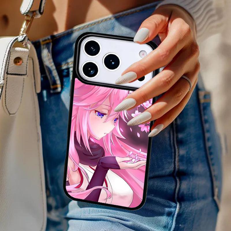 Japanese Sakura Anime Girl Phone Case For iPhone 17 Air 14 15 13 12 Max Cover For Apple 14 15 16 16e 11 Pro Max Plus