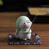 Cute Rabbit Ceramic Incense Holder Incense Stick Burner Bamboo Tray Home Decor Aromatherapy Ornament for Yoga Room Desk Gift