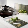 Decorative Glass Cutting and Serving Boards Tuscany Cypresses 2X30X52 Cm