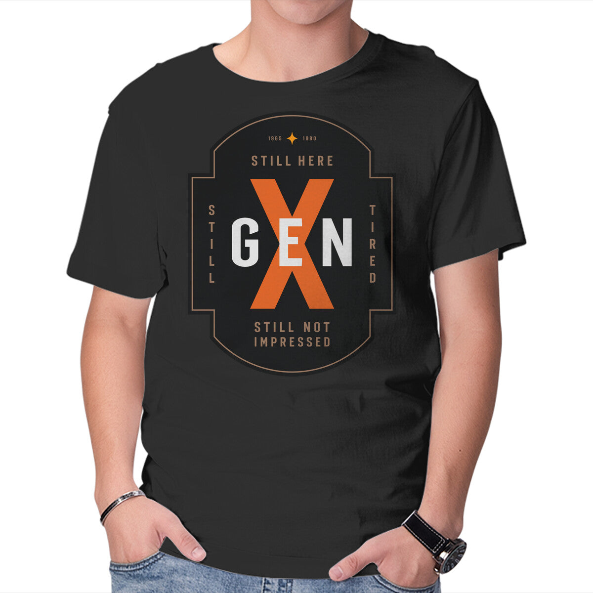 Unisex Crew Neck T-Shirt Still Not Impressed Graphic Short Sleeve Casual Tee S