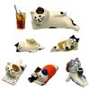 Cute Healing Kitten Ornaments For Car Dashboard Resin Cat Figure Car Interior Decorative Cat Ornament Vehicle Accessories
