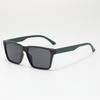 European and American square sunglasses retro fashion large frame men's and women's thin sunshade glasses street photo PC sunglasses