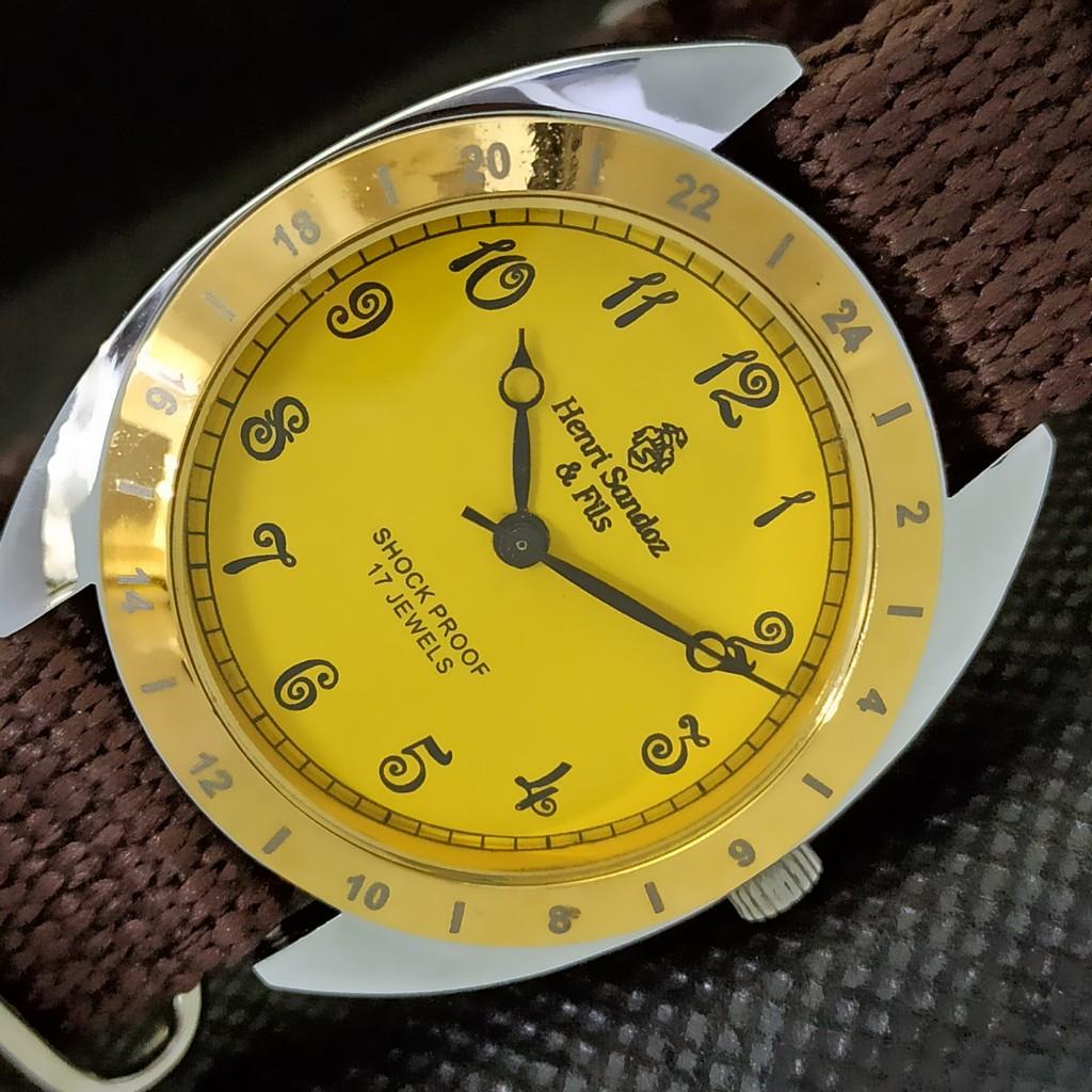 

ВОССТАНОВЛЕННЫЕ ВИНТАЖНЫЕ ШВЕЙЦАРСКИЕ МУЖСКИЕ ЧАСЫ HENRI SANDOZ & FILS a299864-1 Sku566a-a299864