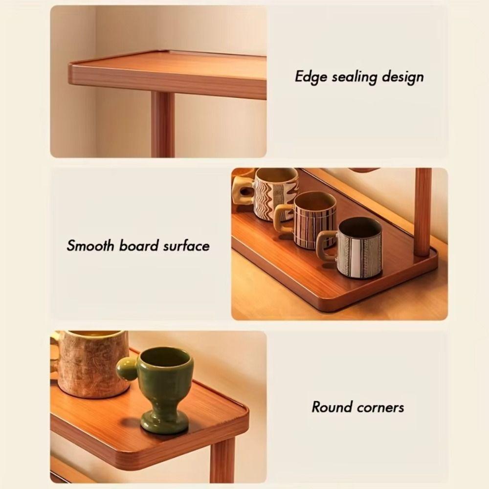 Freestanding Wooden Storage Rack Easy Access Tabletop Cup Holder Desktop Display Stand  Office Desk